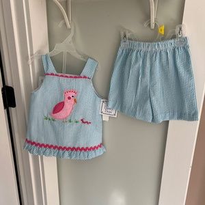 The Bailey Boys cockatoo charlie strap short set 3t nwt